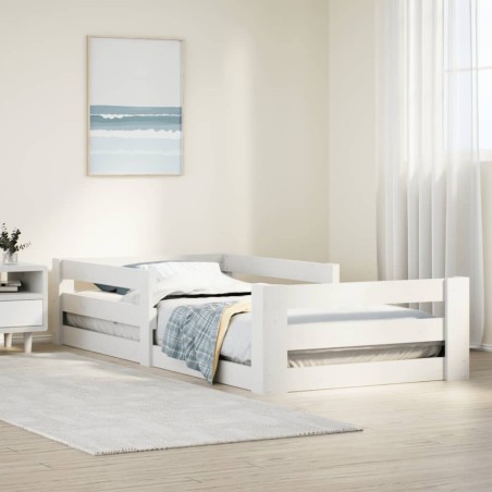 vidaXL Giroletto senza materasso bianco 80x160 cm legno di pino