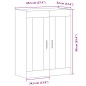 vidaXL Mobile a Parete Rovere Artigianale 69,5x34x90 cm in Truciolato