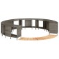 vidaXL Bordo per Spa Grigio in Polyrattan e Legno Massello di Acacia vidaXL Bordo per Spa Grigio in Polyrattan e Legno Massello di Acacia