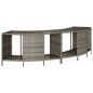 vidaXL Bordo per Spa Grigio in Polyrattan e Legno Massello di Acacia vidaXL Bordo per Spa Grigio in Polyrattan e Legno Massello di Acacia