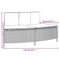 vidaXL Bordo per Spa Grigio in Polyrattan e Legno Massello di Acacia vidaXL Bordo per Spa Grigio in Polyrattan e Legno Massello di Acacia