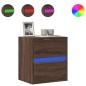 vidaXL Mobile TV a Parete con Luci LED Rovere Marrone 41x31x45 cm vidaXL Mobile TV a Parete con Luci LED Rovere Marrone 41x31x45 cm