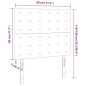 Testiera 2 pz Blu Scuro 80x5x78/88 cm in Velluto Testiera 2 pz Blu Scuro 80x5x78/88 cm in Velluto