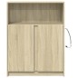vidaXL Credenza con LED Rovere Sonoma 77x34x100cm in Legno Multistrato vidaXL Credenza con LED Rovere Sonoma 77x34x100cm in Legno Multistrato