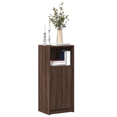 vidaXL Credenza con LED Rovere Marrone 42,5x34x100cm Legno Multistrato