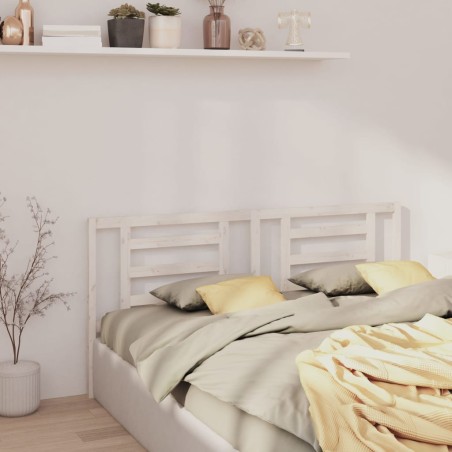 vidaXL Testiera per Letto Bianca 156x4x100cm in Legno Massello di Pino
