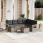vidaXL Set Divano da Giardino 8 pz con Cuscini Grigio in Polyrattan vidaXL Set Divano da Giardino 8 pz con Cuscini Grigio in Polyrattan