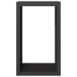 vidaXL Rastrelliera per Legna da Ardere Nera 60x40x100 cm in Acciaio