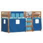 vidaXL Letto a Castello senza Materasso Blu 75x190 cm Massello Pino vidaXL Letto a Castello senza Materasso Blu 75x190 cm Massello Pino