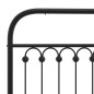 vidaXL Giroletto con Testiera e Pediera Metallo Nero 137x190 cm vidaXL Giroletto con Testiera e Pediera Metallo Nero 137x190 cm