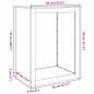 vidaXL Rastrelliera per Legna 60x40x80 cm in Acciaio Zincato
