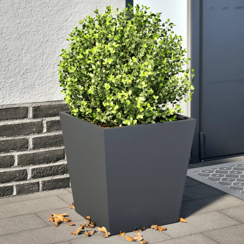 vidaXL Fioriere da Giardino 2 pz Antracite 40x40x40 cm in Acciaio