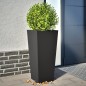 vidaXL Fioriere da Giardino 2 pz Nere 35x35x75 cm in Acciaio vidaXL Fioriere da Giardino 2 pz Nere 35x35x75 cm in Acciaio