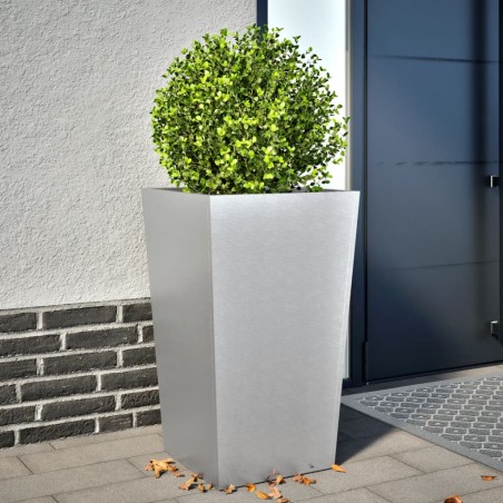 vidaXL Fioriera da Giardino 45x45x75 cm in Acciaio Zincato