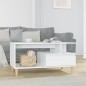 Tavolino da Salotto Bianco 90x49x45 cm in Legno Multistrato Tavolino da Salotto Bianco 90x49x45 cm in Legno Multistrato