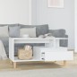 Tavolino da Salotto Bianco 90x49x45 cm in Legno Multistrato Tavolino da Salotto Bianco 90x49x45 cm in Legno Multistrato