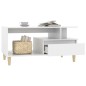 Tavolino da Salotto Bianco 90x49x45 cm in Legno Multistrato Tavolino da Salotto Bianco 90x49x45 cm in Legno Multistrato