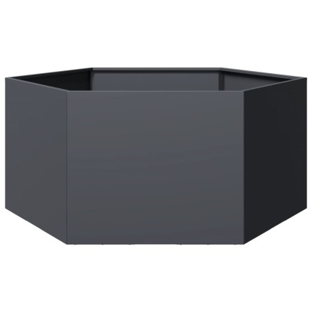 vidaXL Fioriera da Giardino Antracite Esagono 104x90x45 cm in Acciaio