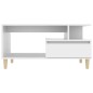 Tavolino da Salotto Bianco 90x49x45 cm in Legno Multistrato Tavolino da Salotto Bianco 90x49x45 cm in Legno Multistrato