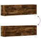 vidaXL Mobile TV a Parete con Luci LED Rovere Fumo 140x31x38 cm vidaXL Mobile TV a Parete con Luci LED Rovere Fumo 140x31x38 cm