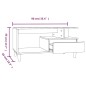 Tavolino da Salotto Bianco 90x49x45 cm in Legno Multistrato Tavolino da Salotto Bianco 90x49x45 cm in Legno Multistrato