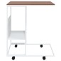 Tavolino con Ruote Bianco 55x36x63,5 cm in Legno Multistrato Tavolino con Ruote Bianco 55x36x63,5 cm in Legno Multistrato