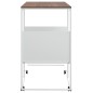 Tavolino con Ruote Bianco 55x36x63,5 cm in Legno Multistrato Tavolino con Ruote Bianco 55x36x63,5 cm in Legno Multistrato