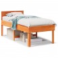 vidaXL Letto senza Materasso Marrone Cera 80x200 cm Legno di Pino vidaXL Letto senza Materasso Marrone Cera 80x200 cm Legno di Pino