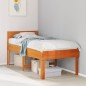 vidaXL Letto senza Materasso Marrone Cera 90x200 cm Legno di Pino vidaXL Letto senza Materasso Marrone Cera 90x200 cm Legno di Pino