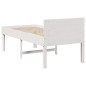vidaXL Letto senza Materasso Bianco 90x190 cm in Legno Massello Pino vidaXL Letto senza Materasso Bianco 90x190 cm in Legno Massello Pino