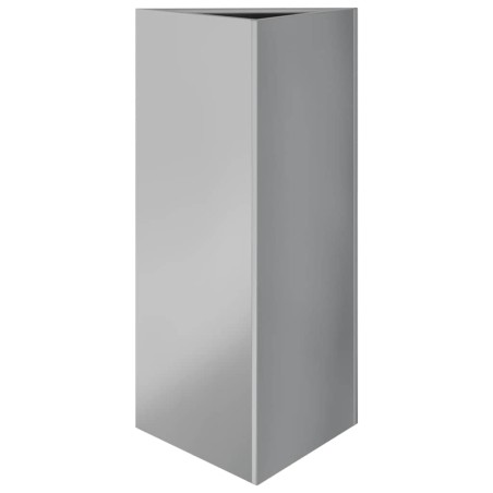 vidaXL Fioriera da Giardino Triangolare 40x40x75 cm Acciaio Zincato