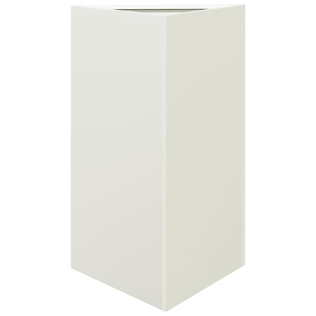 vidaXL Fioriera da Giardino Bianca Triangolare 50x43x75 cm in Acciaio