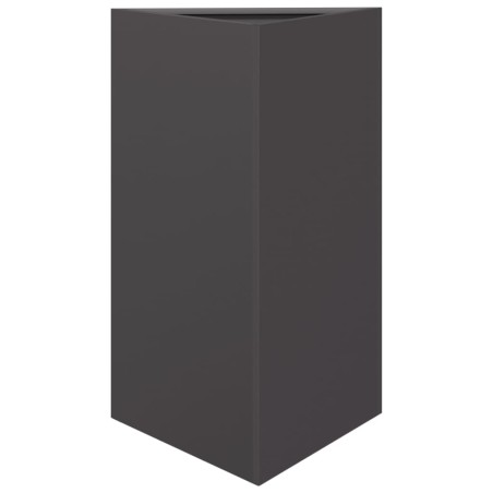 vidaXL Fioriera da Giardino Nera Triangolare 50x43x75 cm in Acciaio