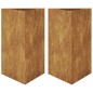 vidaXL Fioriere da Giardino 2 pz Triangolari 50x43x75cm Acciaio Corten vidaXL Fioriere da Giardino 2 pz Triangolari 50x43x75cm Acciaio Corten