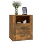 vidaXL Comodino Rovere Fumo 50x36x60 cm Legno Multistrato vidaXL Comodino Rovere Fumo 50x36x60 cm Legno Multistrato