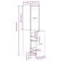 vidaXL Armadietto da Farmacia Bianco 30x41x144,5 cm in Truciolato vidaXL Armadietto da Farmacia Bianco 30x41x144,5 cm in Truciolato