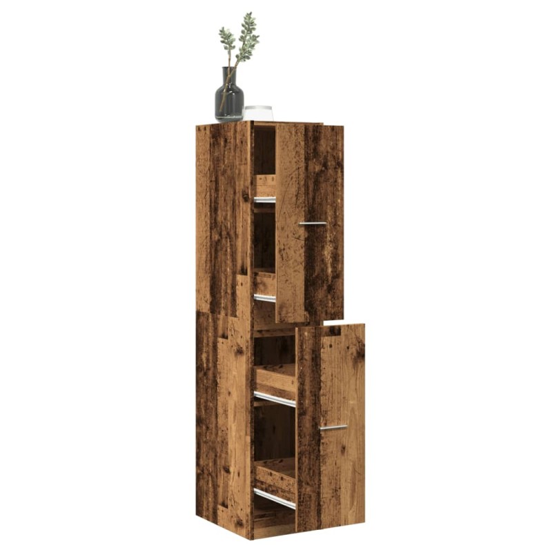 vidaXL Armadietto da Farmacia Legno Vecchio 30x41x144,5 cm Truciolato vidaXL Armadietto da Farmacia Legno Vecchio 30x41x144,5 cm Truciolato