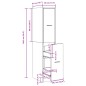 vidaXL Armadietto da Farmacia Legno Vecchio 30x41x144,5 cm Truciolato vidaXL Armadietto da Farmacia Legno Vecchio 30x41x144,5 cm Truciolato