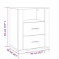 vidaXL Comodino Rovere Fumo 50x36x60 cm Legno Multistrato vidaXL Comodino Rovere Fumo 50x36x60 cm Legno Multistrato