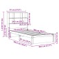 vidaXL Giroletto con Libreria senza Materasso 75x190 cm in Legno Pino vidaXL Giroletto con Libreria senza Materasso 75x190 cm in Legno Pino