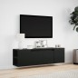 vidaXL Mobile TV a Parete con Luci LED Nero 135x31x39,5 cm vidaXL Mobile TV a Parete con Luci LED Nero 135x31x39,5 cm