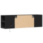 vidaXL Mobile TV a Parete con Luci LED Nero 135x31x39,5 cm vidaXL Mobile TV a Parete con Luci LED Nero 135x31x39,5 cm
