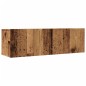vidaXL Mobili TV a Parete 2pz Legno Antico 100x30x30 cm vidaXL Mobili TV a Parete 2pz Legno Antico 100x30x30 cm
