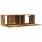 vidaXL Mobili TV a Parete 2pz Legno Antico 100x30x30 cm vidaXL Mobili TV a Parete 2pz Legno Antico 100x30x30 cm