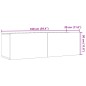 vidaXL Mobili TV a Parete 2pz Legno Antico 100x30x30 cm vidaXL Mobili TV a Parete 2pz Legno Antico 100x30x30 cm