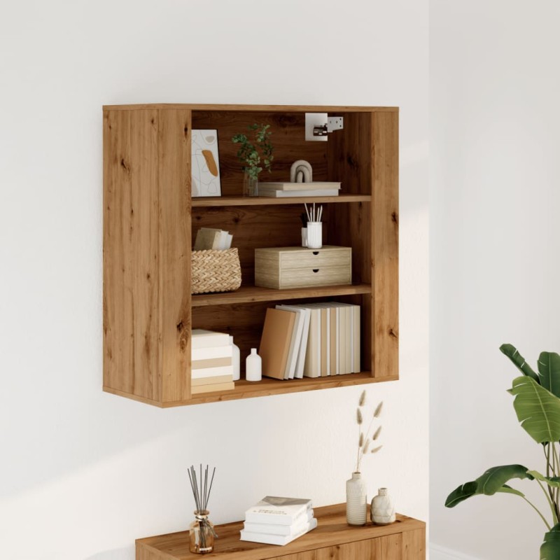 vidaXL Mobile a Parete Rovere Artigianale 80x33x80cm Legno Multistrato vidaXL Mobile a Parete Rovere Artigianale 80x33x80cm Legno Multistrato