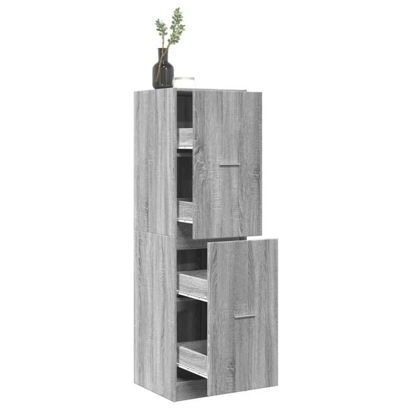 vidaXL Armadietto da Farmacia Grigio Sonoma 40x41x144,5 cm Truciolato vidaXL Armadietto da Farmacia Grigio Sonoma 40x41x144,5 cm Truciolato