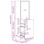 vidaXL Armadietto da Farmacia Grigio Sonoma 40x41x144,5 cm Truciolato vidaXL Armadietto da Farmacia Grigio Sonoma 40x41x144,5 cm Truciolato