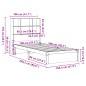 vidaXL Letto Libreria senza Materasso 100x200 cm in Legno di Pino vidaXL Letto Libreria senza Materasso 100x200 cm in Legno di Pino