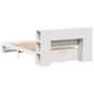 vidaXL Letto Libreria senza Materasso Bianco 135x190 cm Legno di Pino vidaXL Letto Libreria senza Materasso Bianco 135x190 cm Legno di Pino